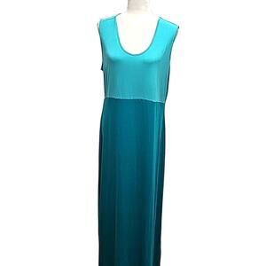 Serena Williams Signature Statement 2 Pc Seafoam Green Maxi Dress Size L (NWTF)